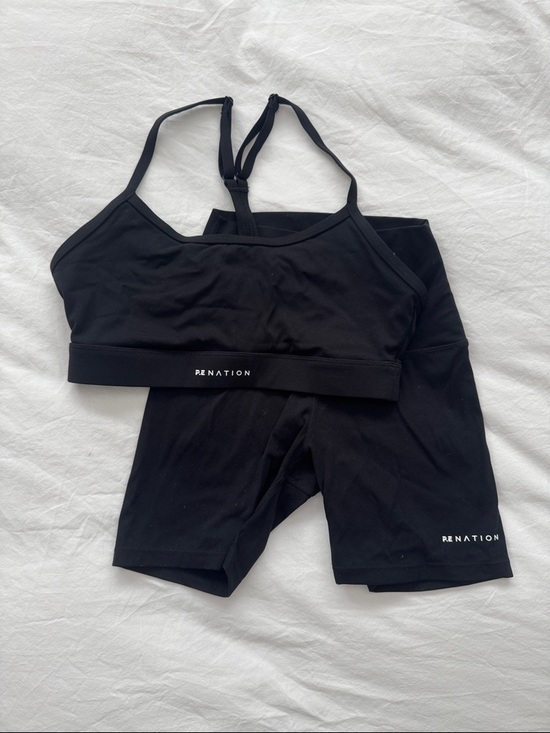 P.E Nation Other - P.E Nation Black Bike Shorts with Matching Sports Bra